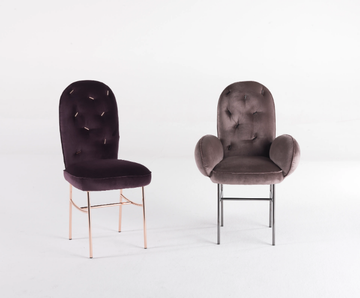 TTEMIC - Upholstered velvet chair by JCP UNIVERSE - view 3